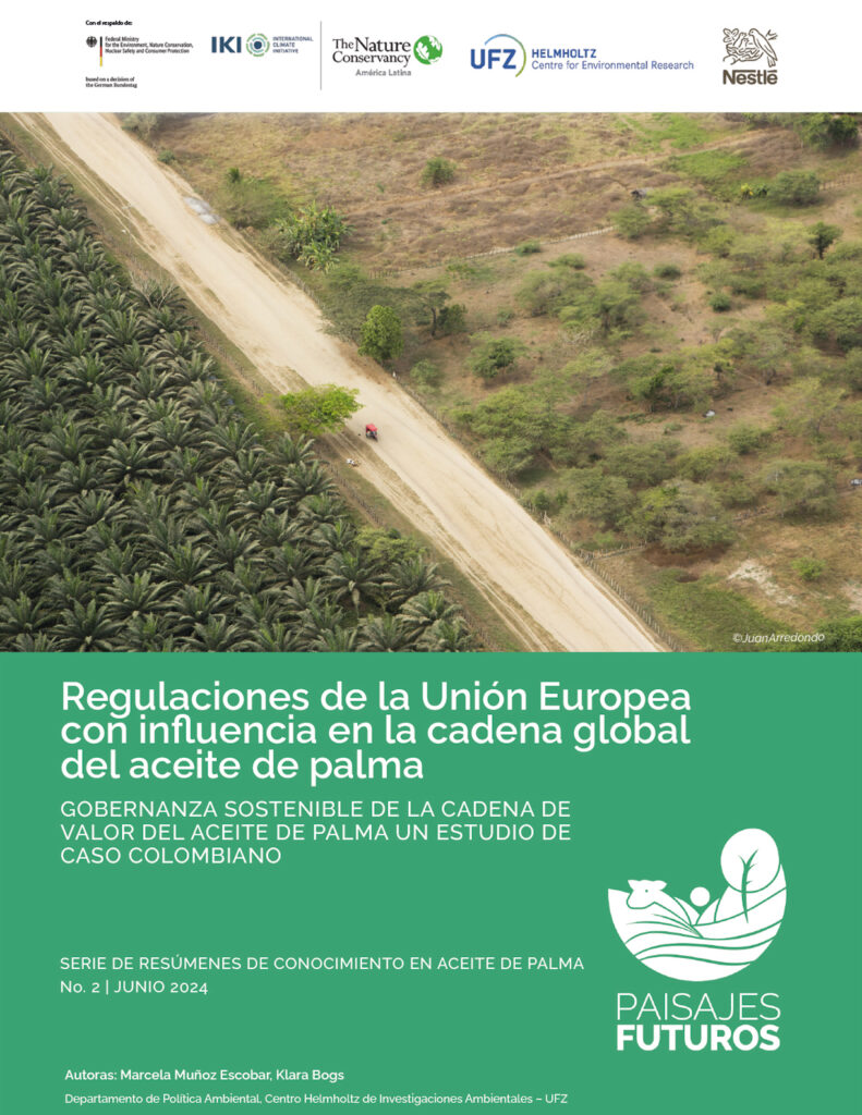 Portada del documento Regulaciones de la Union Europea con influencia en la cadena global del aceite de palma
