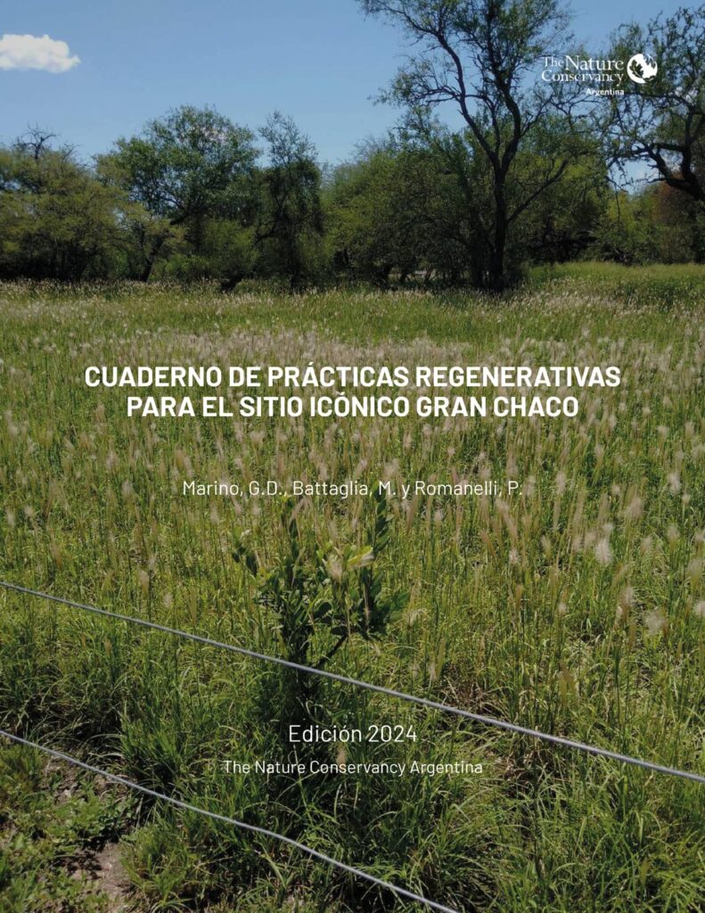 Documento portada Cuaderno de practicas regenerativas para el sitio icónico Gran Chaco