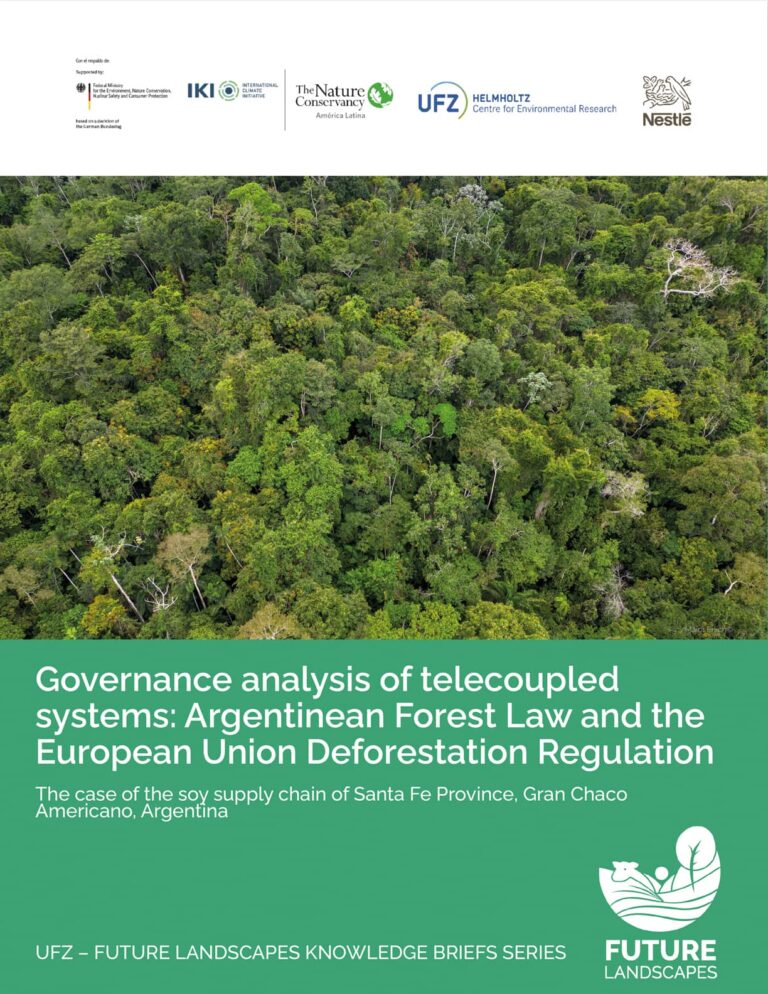 Document cover Governance analysis of telecoupled systems (Argentina -EU)