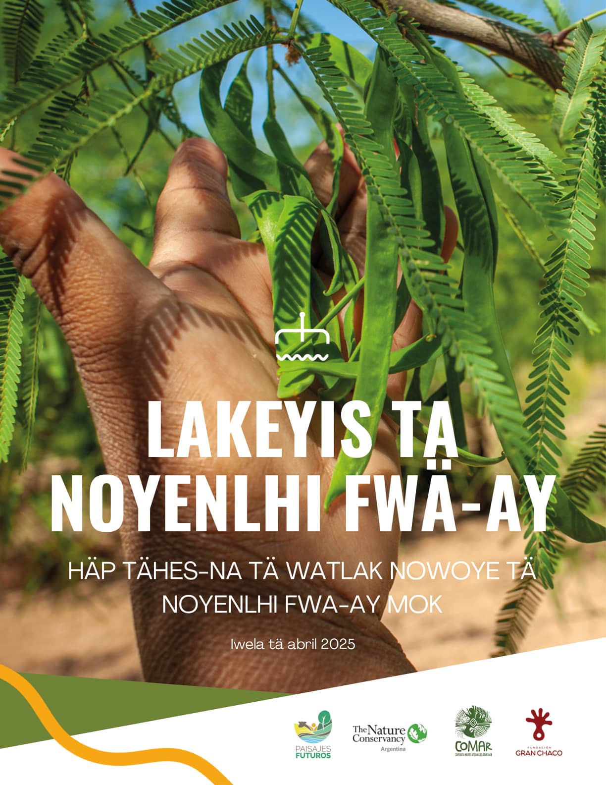 Portada documento LAKEYIS TA NOYENLHI FWÄ-AY HÄP TÄHES-NA TÄ WATLAK NOWOYE TÄ NOYENLHI FWA-AY MOK (En wichi)