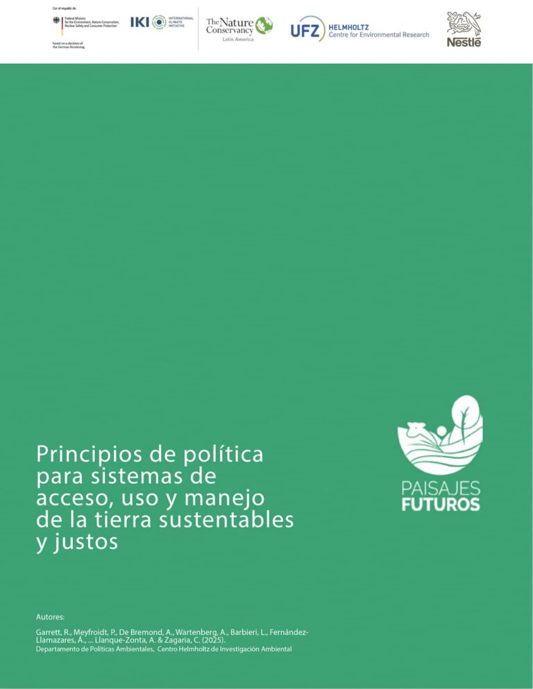 Portada documento Policy principles for sustainable and just land systems / Principios de política para sistemas de acceso, uso y manejo de la tierra sustentables y justos